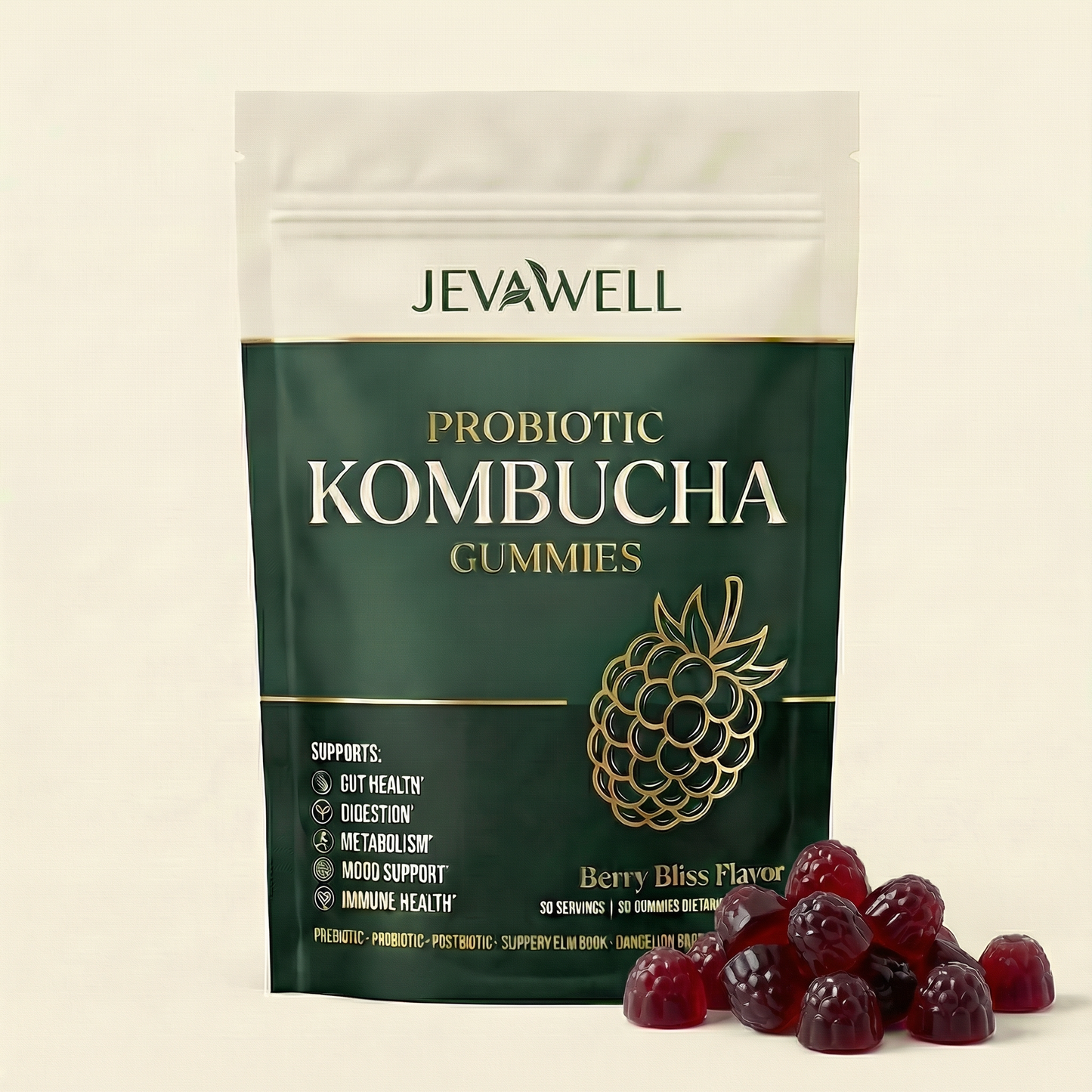 Probiotic Kombucha Gummy for Swollen Legs